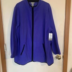 Catherines Women's Plus Size Micro Fleece Zip Jacket 2X